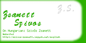 zsanett szivos business card